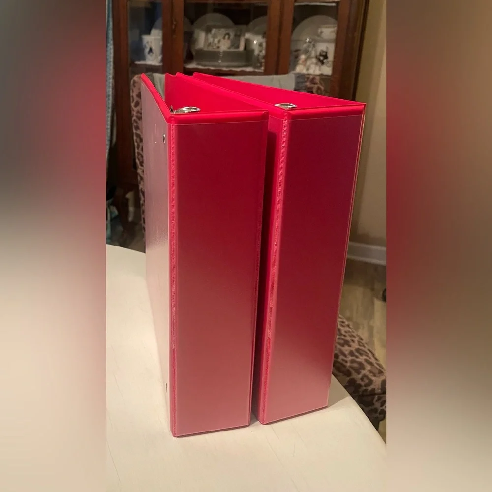 Two Durable View red binders by Pen Gear NWT